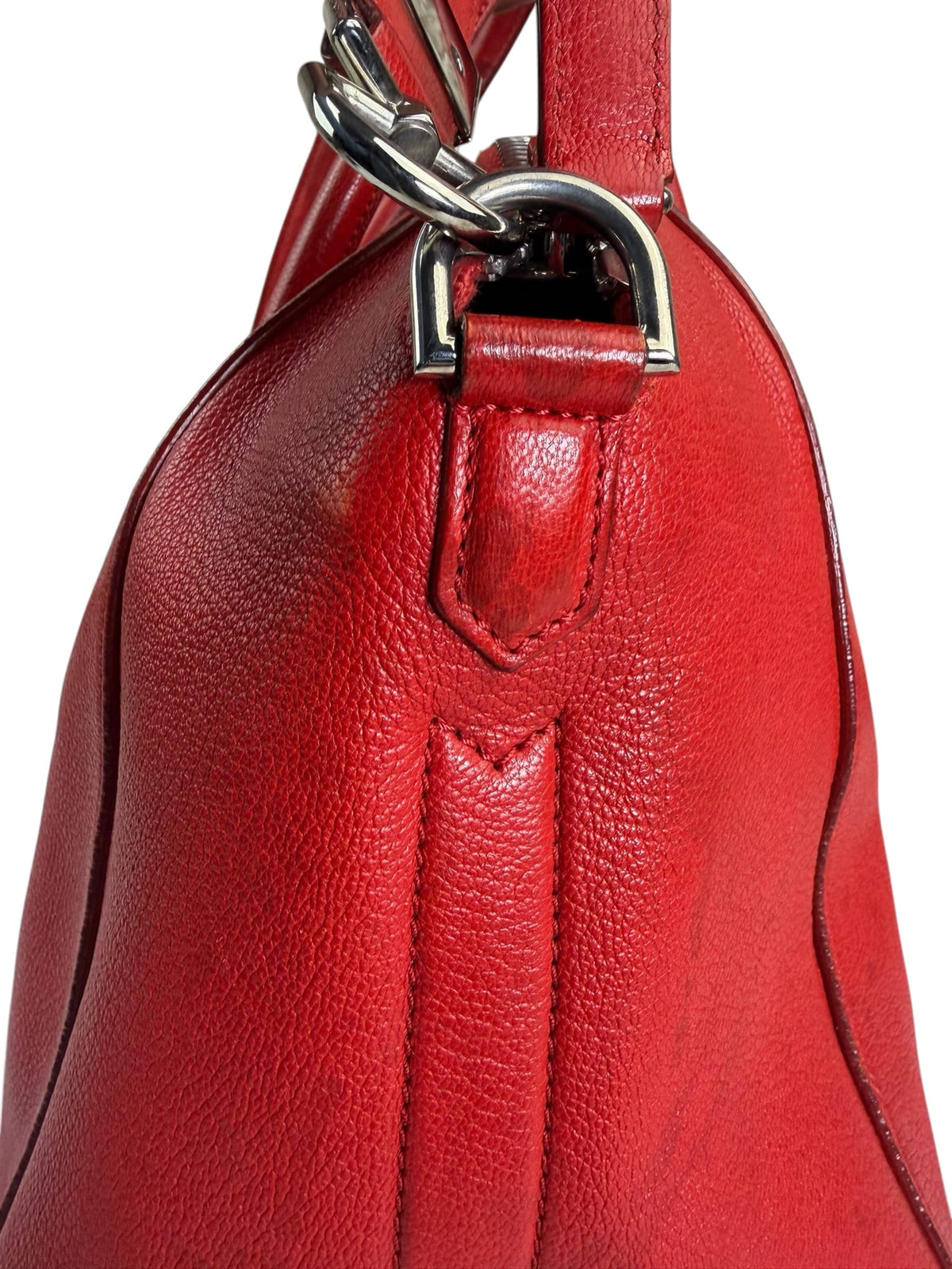 Givenchy Red Glazed Leather Medium Antigona Two-Way Bag