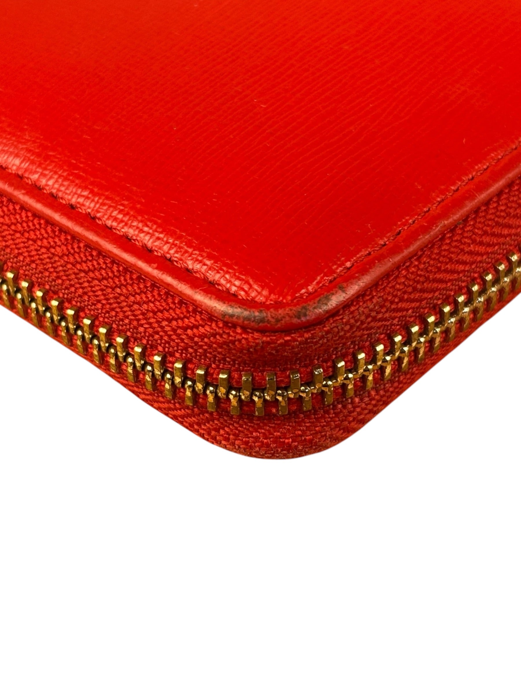 Vivienne Westwood Red Long Zip Orb Wallet