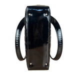 Chanel Black Patent Chocolate Bar Shoulder Tote 2002