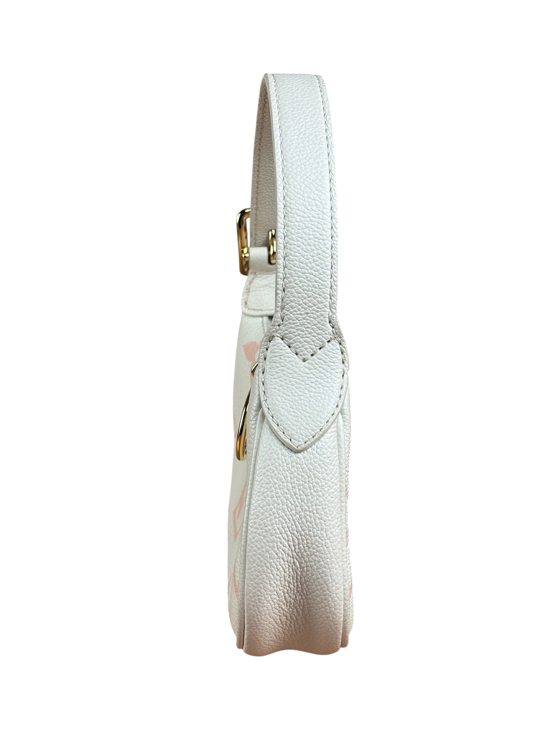 Louis Vuitton White Leather Monogram Moon Empreinte Pochette
