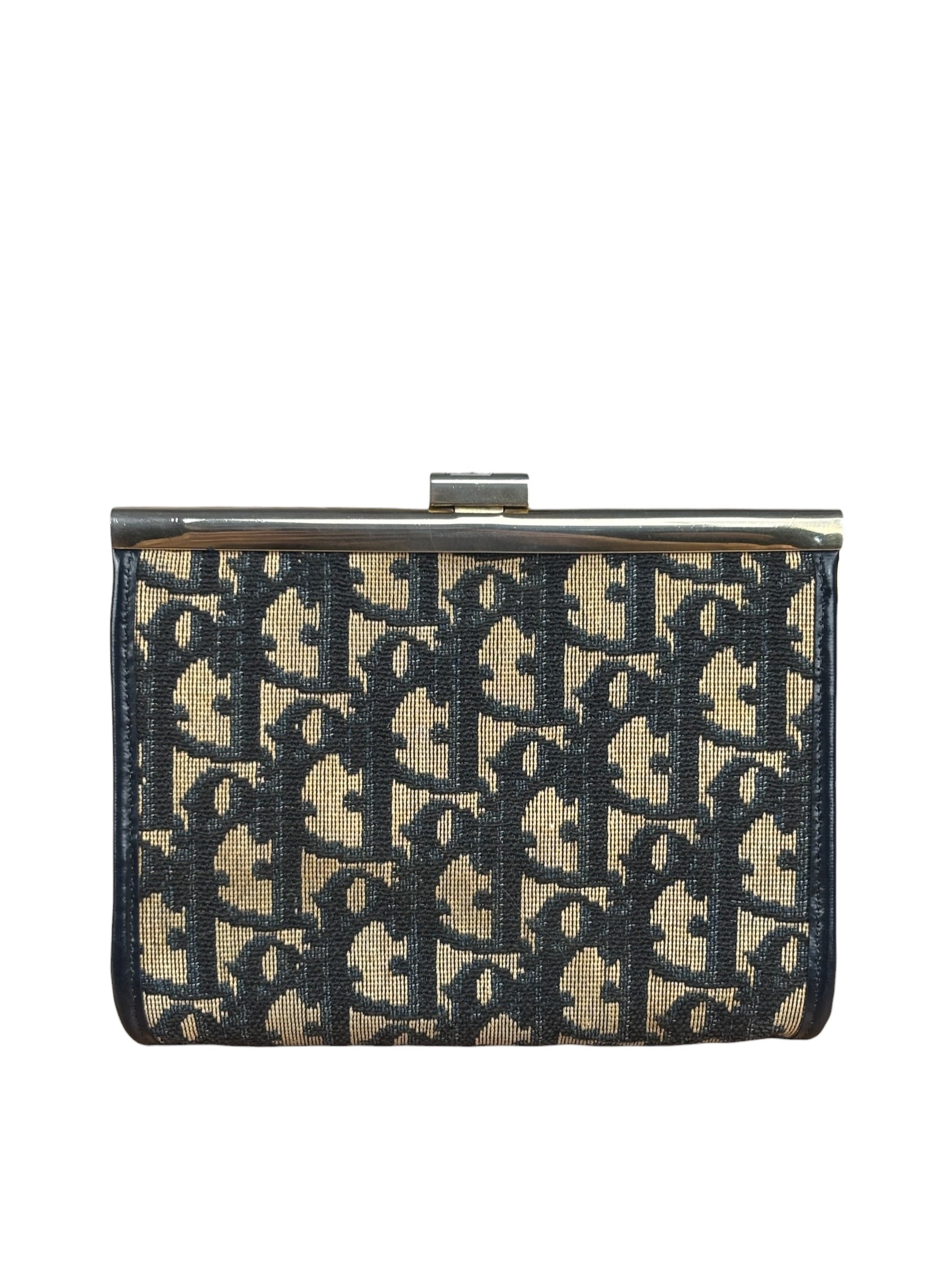 Christian Dior Vintage Diorissimo Oblique Kisslock Clutch