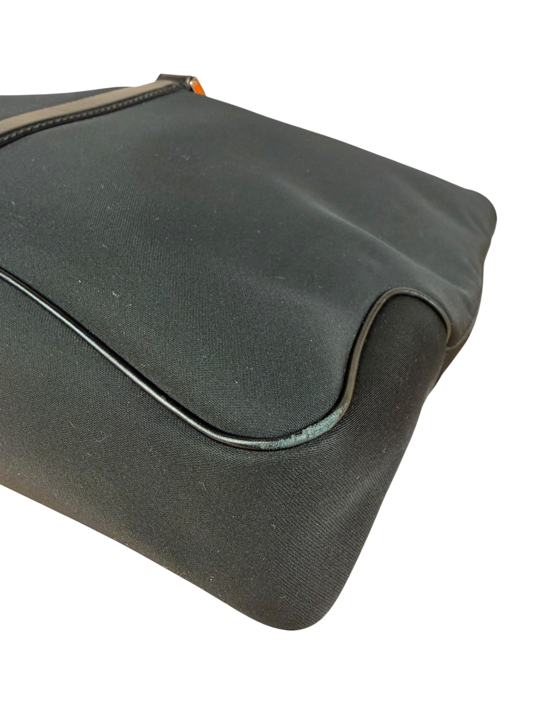 Ferragamo Vintage Black Leather Lined Shoulder Tote