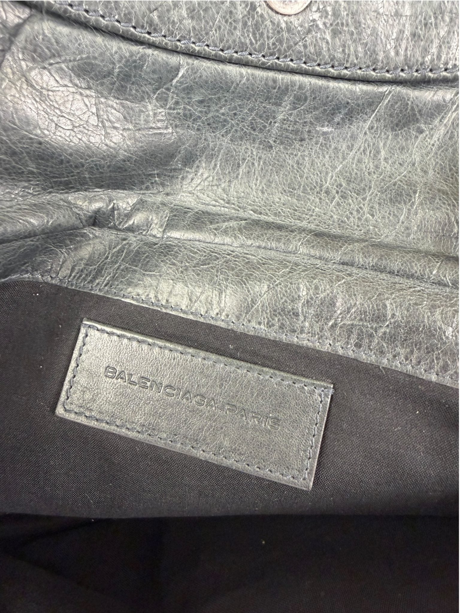 Balenciaga Grey Lambskin Giant Envelope Clutch