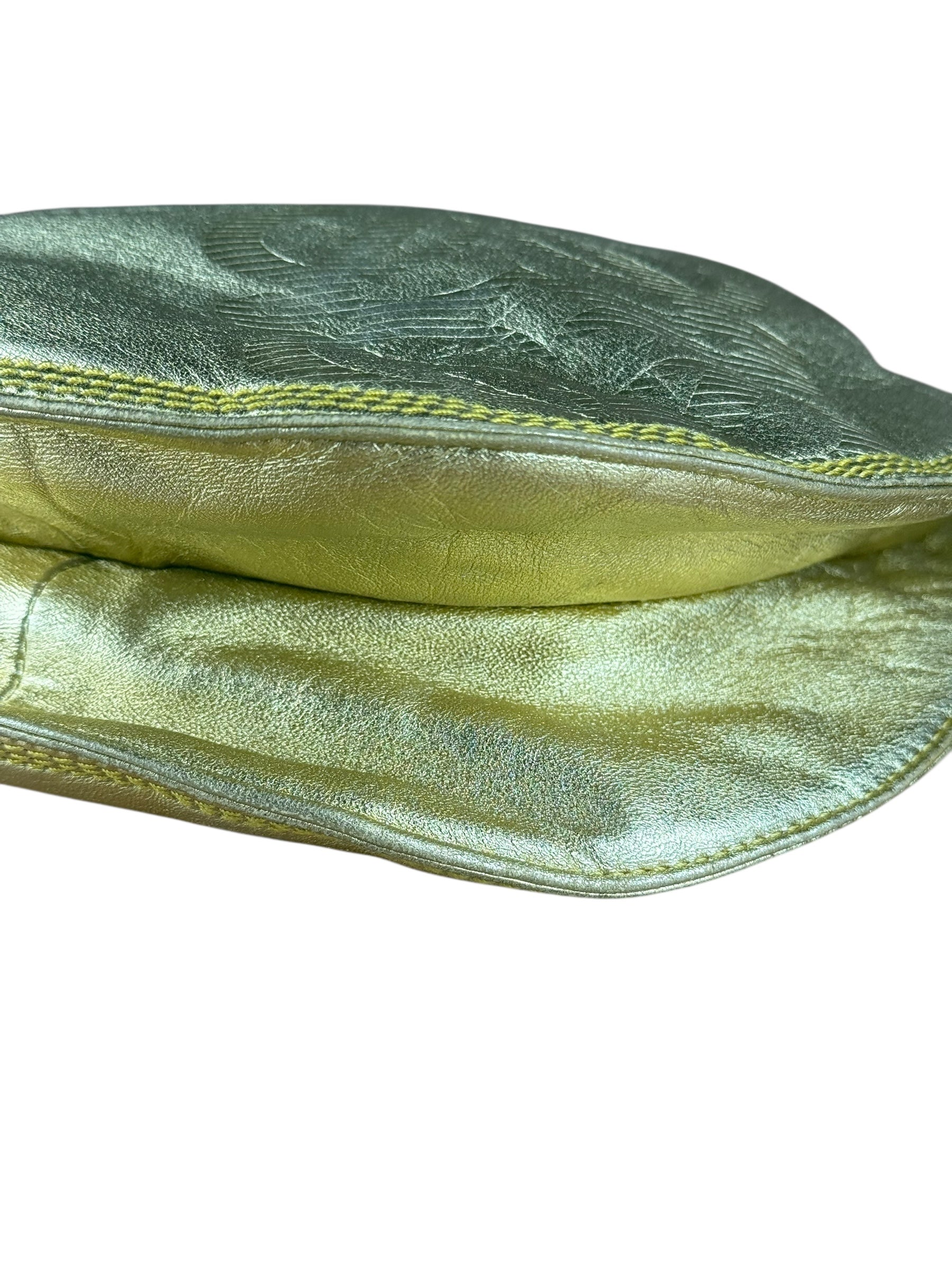 Loewe Gold Leather Anagram Shoulder Bag