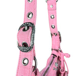 Balenciaga Pink Denim Le Cagole Shoulder Bag