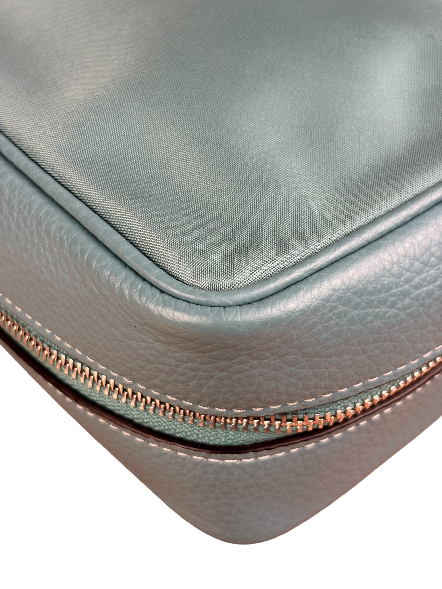 Coach Teal Blue Ellis Boxy Cosmetic Pouch