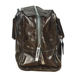 Loewe Vintage Brown Patent Leather Amazona Handbag