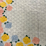 Christian Dior CD Flower Print Silk Scarf
