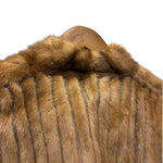 Vintage San Marco x Saga Mink Brown Vertical Strips Fur Coat