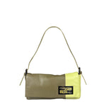 Fendi Camel Tan/Lime Yellow Leather Flap Pochette