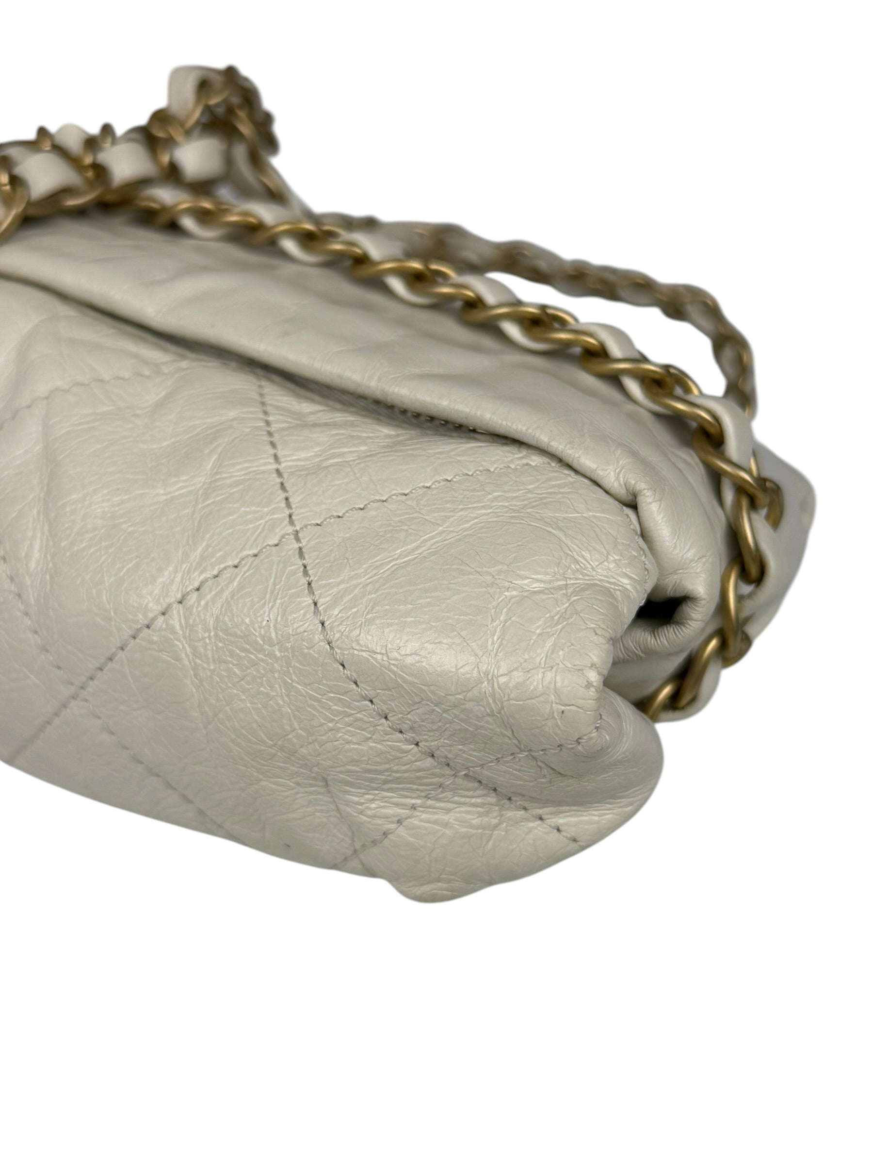 Chanel White Quilted Leather Midnight Swim Baluchon Clutch 2012