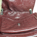 YSL Maroon Leather M Niki Shoulder Bag