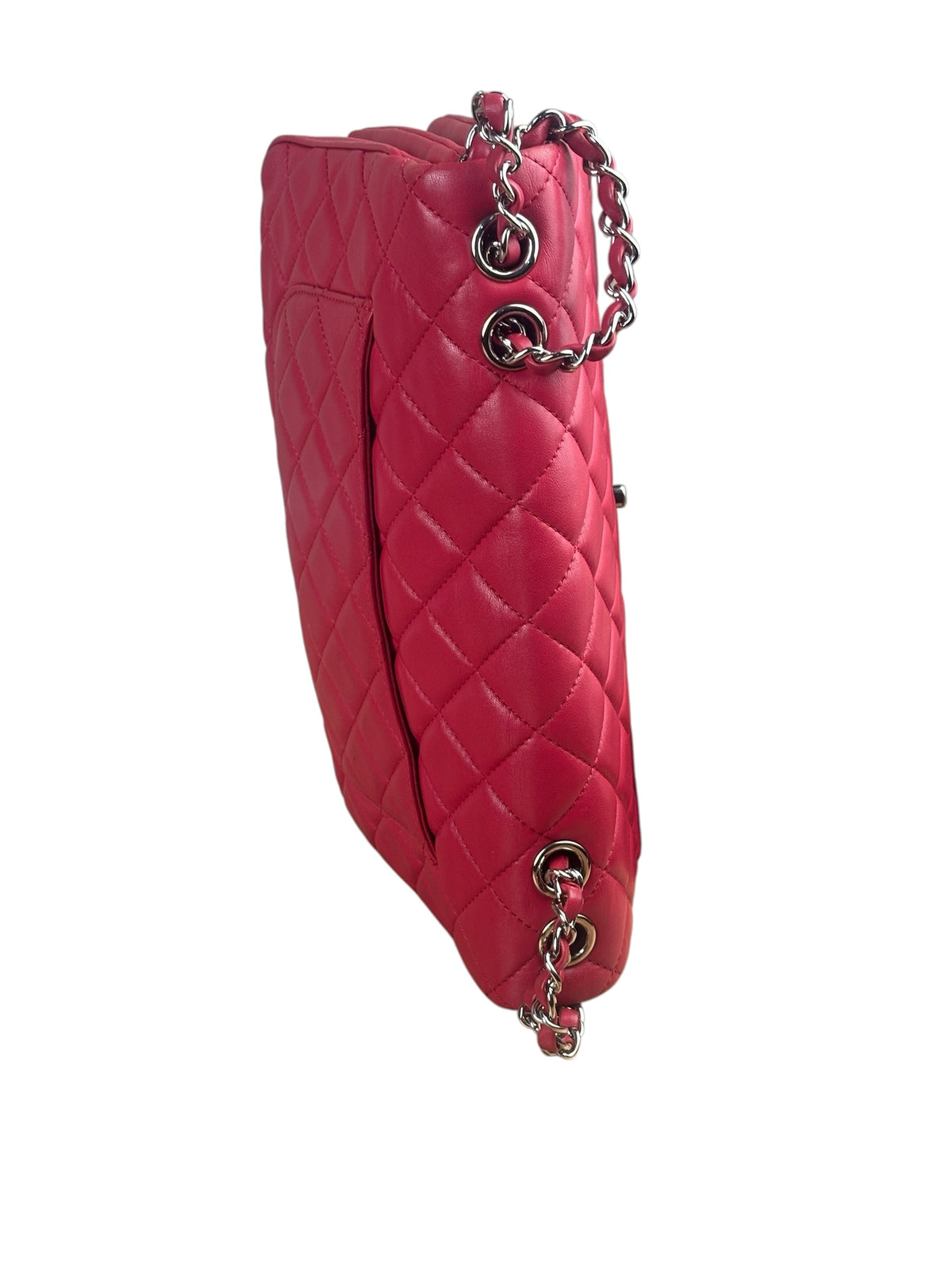 Chanel Coral Pink Quilted Lambskin Accordion Flap Bag 2014