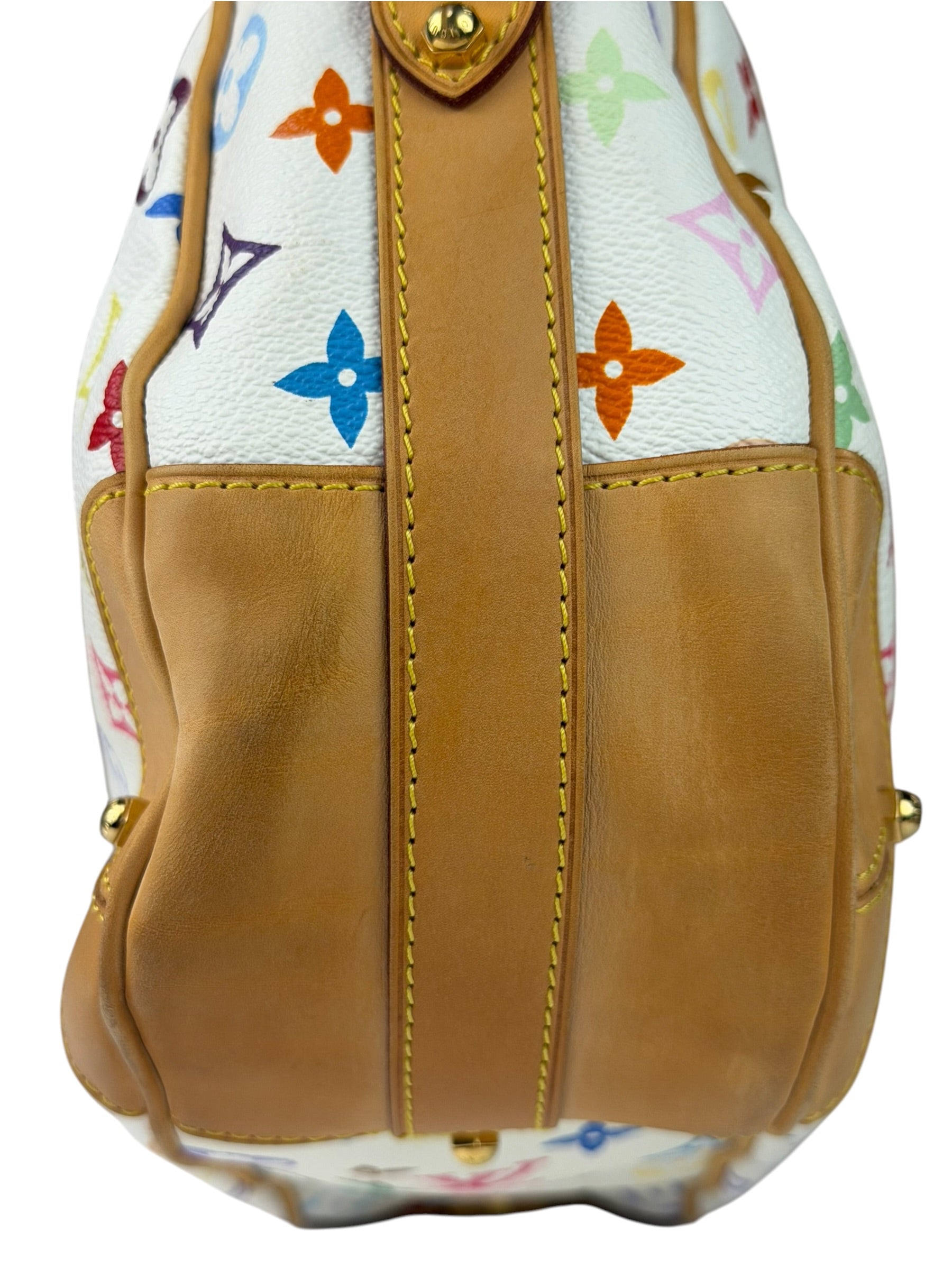 Louis Vuitton White Murakami Greta Hobo Shoulder Bag