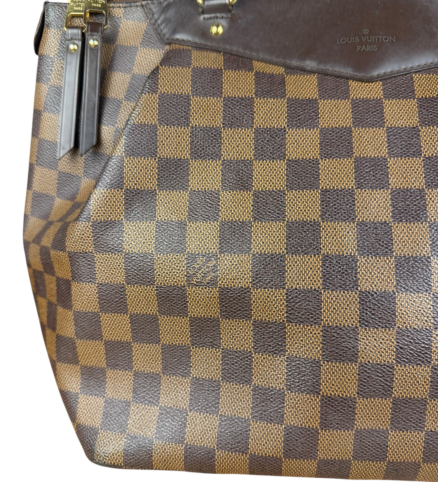 Louis Vuitton Canvas Damier Ebene Totally Shoulder/Tote Bag