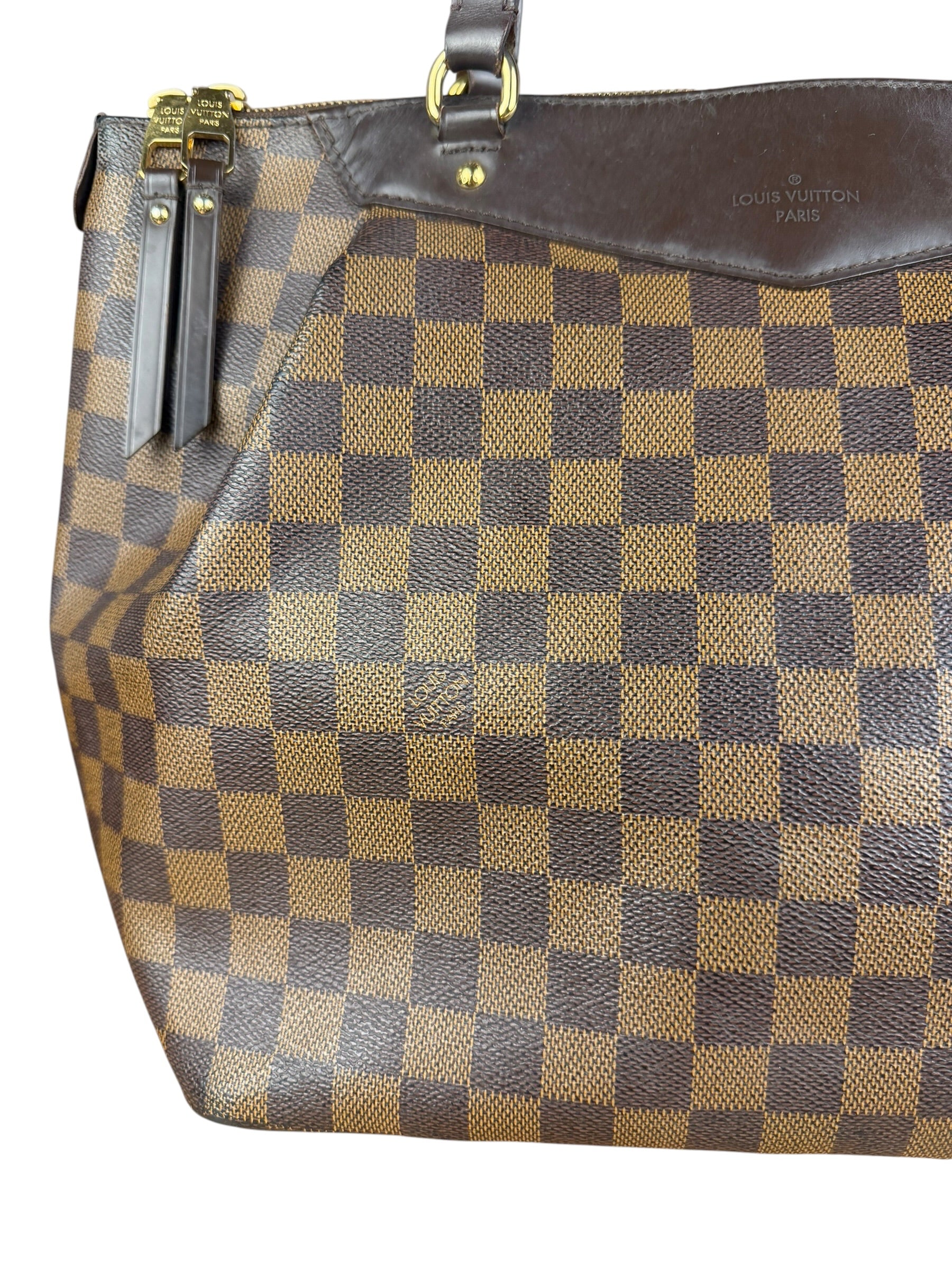 Louis Vuitton Canvas Damier Ebene Totally Shoulder/Tote Bag