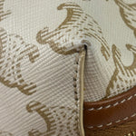 Celine Beige/Brown Leather Triomphe Chain Clutch