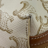Celine Beige/Brown Leather Triomphe Chain Clutch
