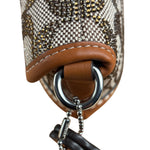 Coach Leather Trim Crystal Signature Jacquard Soho Pochette