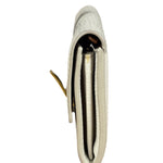Bottega Veneta White Leather Palmellato Angle Long Wallet