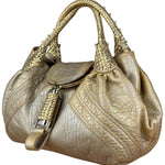 Fendi Metallic Gold Spy Shoulder Bag