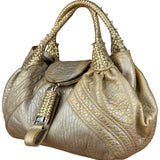 Fendi Metallic Gold Spy Shoulder Bag