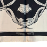 Hermes Couronnes Crown Carre 90 Silk Scarf