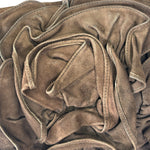 Yves Saint Laurent Brown Suede/Leather Trim Naja Rose Petal Hobo Bag