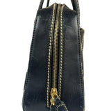 Chanel Black Quilted Leather Wild Stitch Bowler Bag 2003