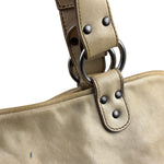 Christian Dior Beige Large Gaucho Double Saddle Shoulder Bag