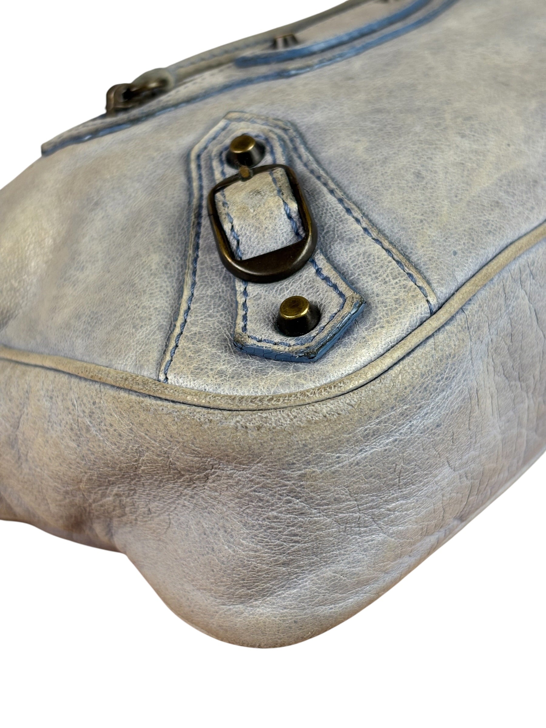 Balenciaga Light Blue Lambskin Le City Hip Pochette