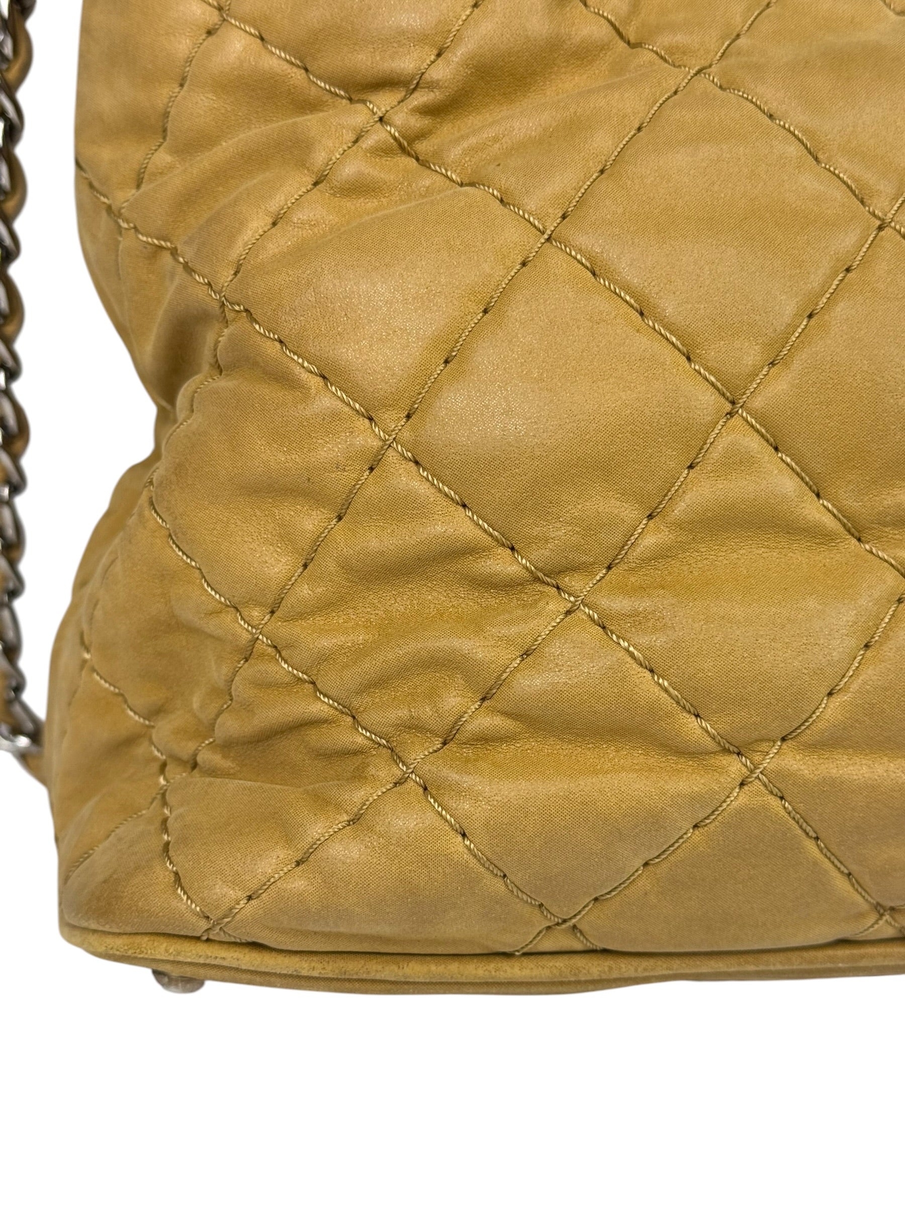 Chanel Beige Iridescent Quilted Leather 2Way Sea Hit Tote 2012