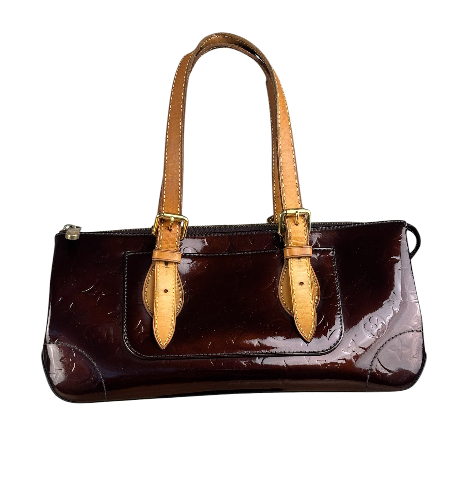 Louis Vuitton Burgundy Monogram Vernis Rosewood Avenue Handbag