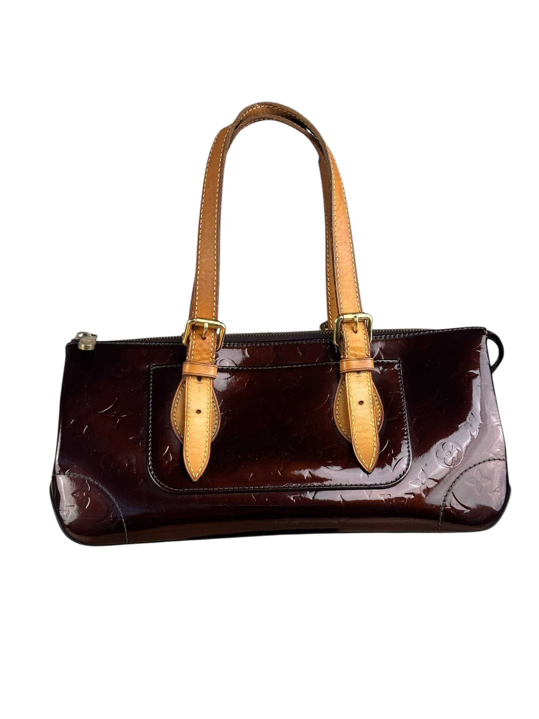 Louis Vuitton Burgundy Monogram Vernis Rosewood Avenue Handbag