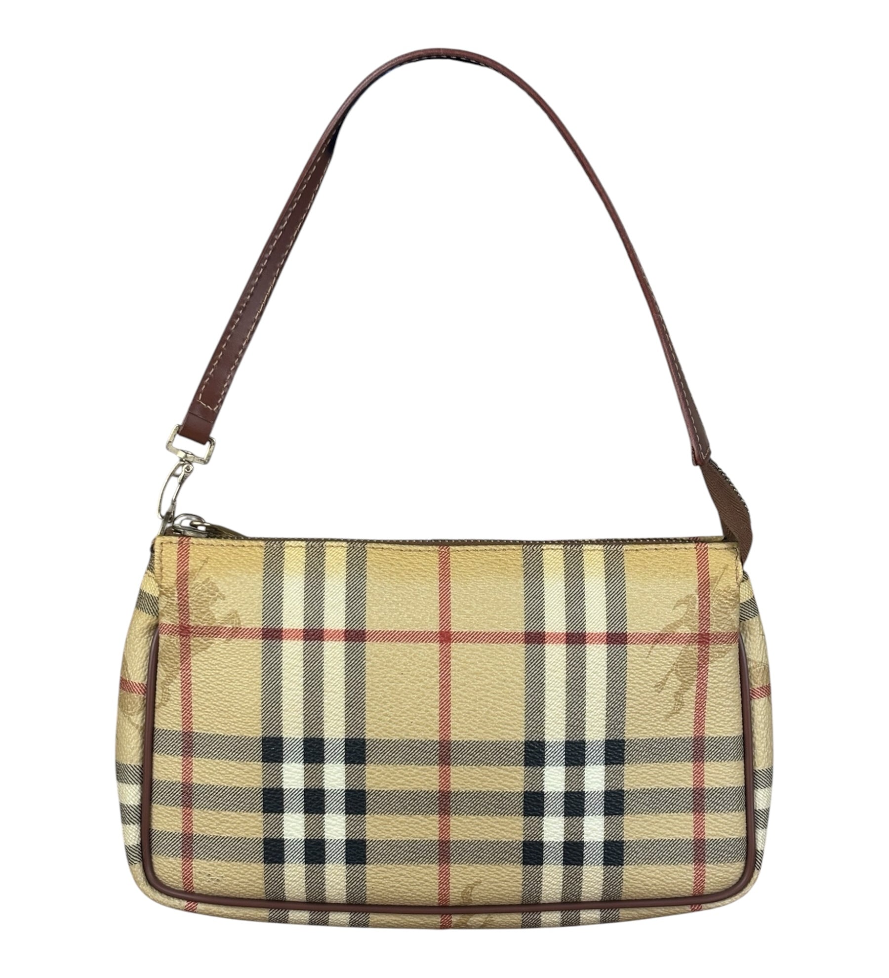 Burberry Vintage Coated Canvas Check Pochette