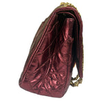 Chanel Patent Burgundy Quilted Leather 2.55 Reissue Double Flap Bag 2008