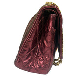 Chanel Patent Burgundy Quilted Leather 2.55 Reissue Double Flap Bag 2008