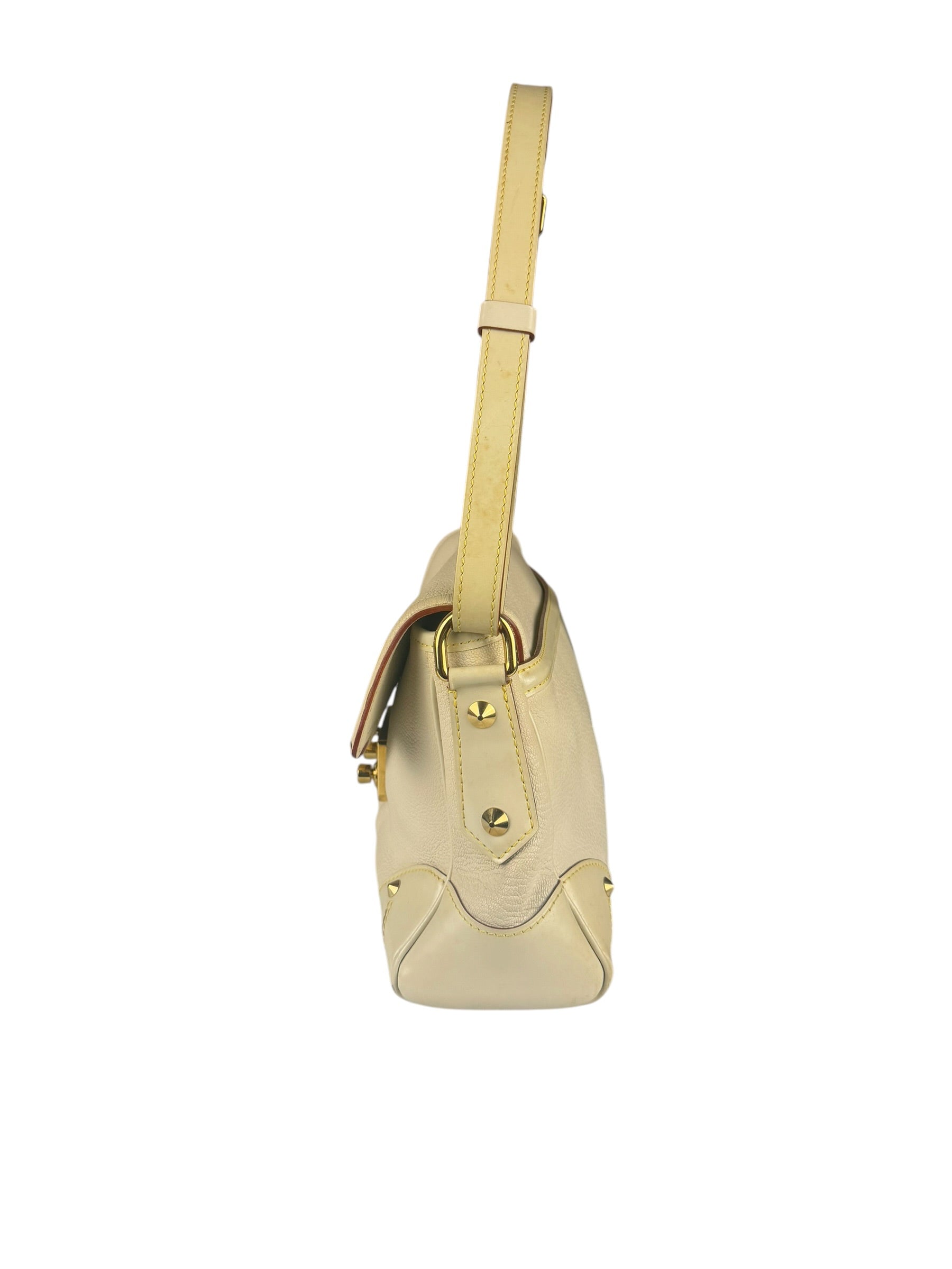Louis Vuitton White Leather Suhali L'Essentiel Shoulder Bag