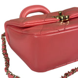 Chanel Pink Quilted Lambskin Two-Way Bag 2021