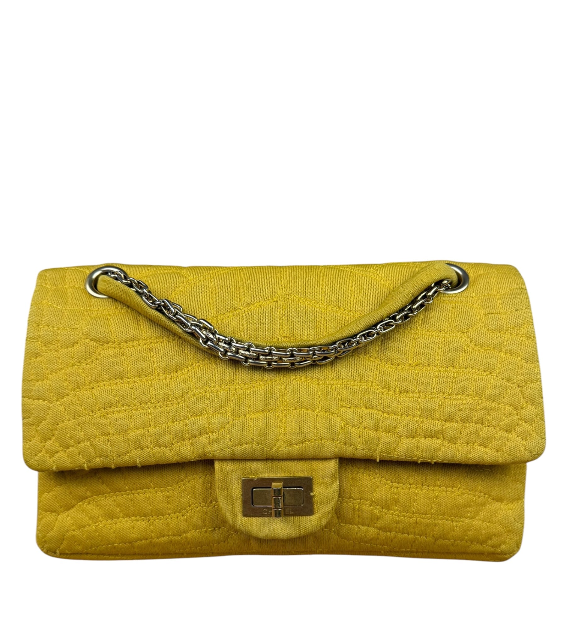 Chanel Crocodile Quilted Jersey Flap Shoulder Bag 2006