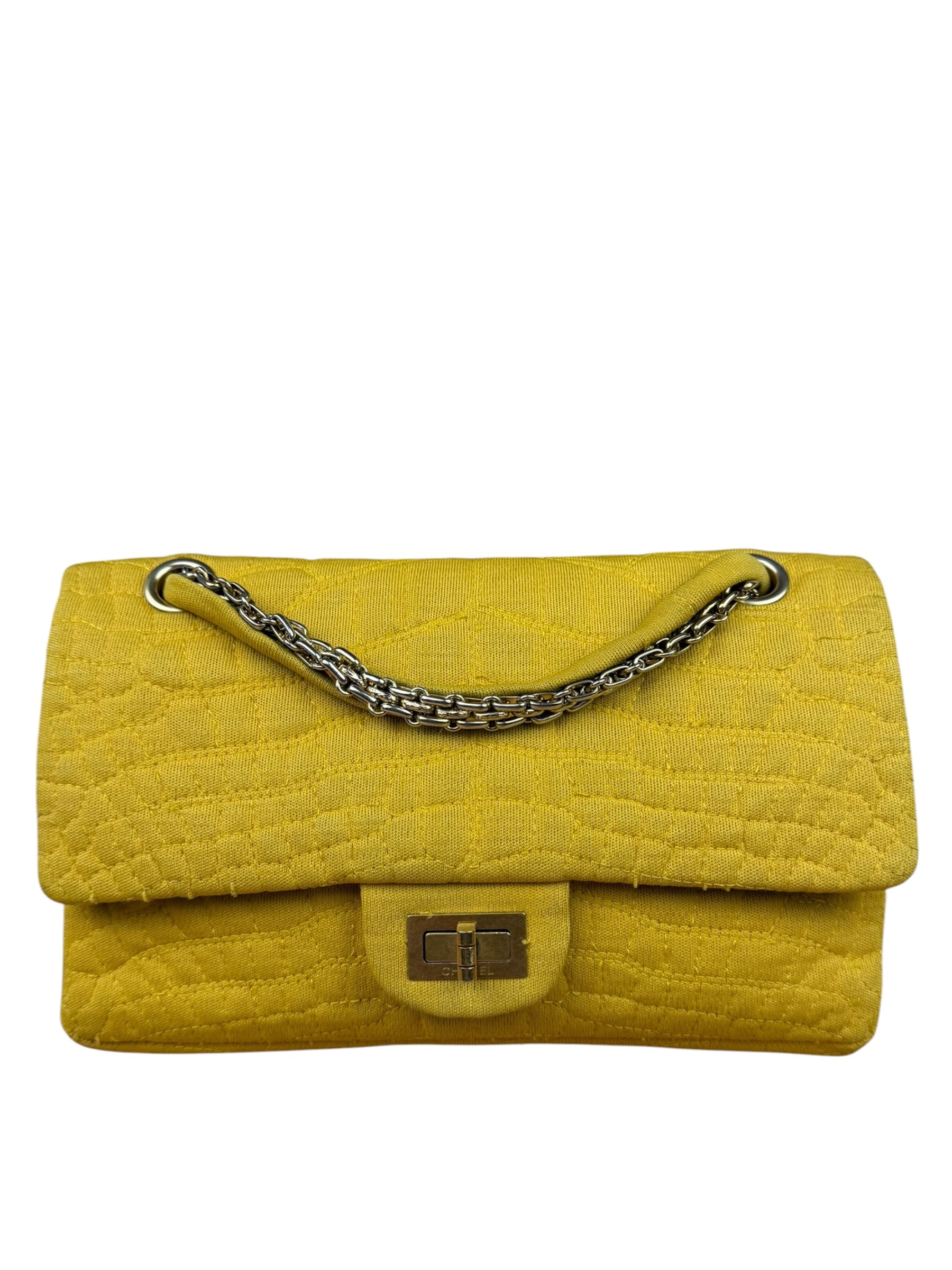 Chanel Crocodile Quilted Jersey Flap Shoulder Bag 2006