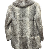 Gifu Mouhi Grey Rabbi Fur Coat