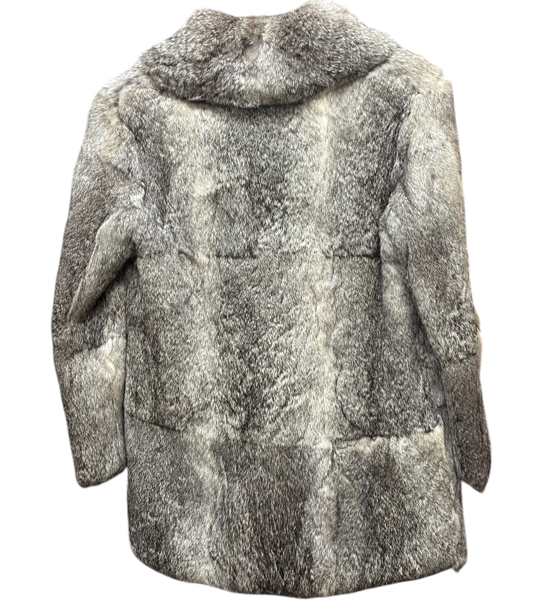 Gifu Mouhi Grey Rabbi Fur Coat