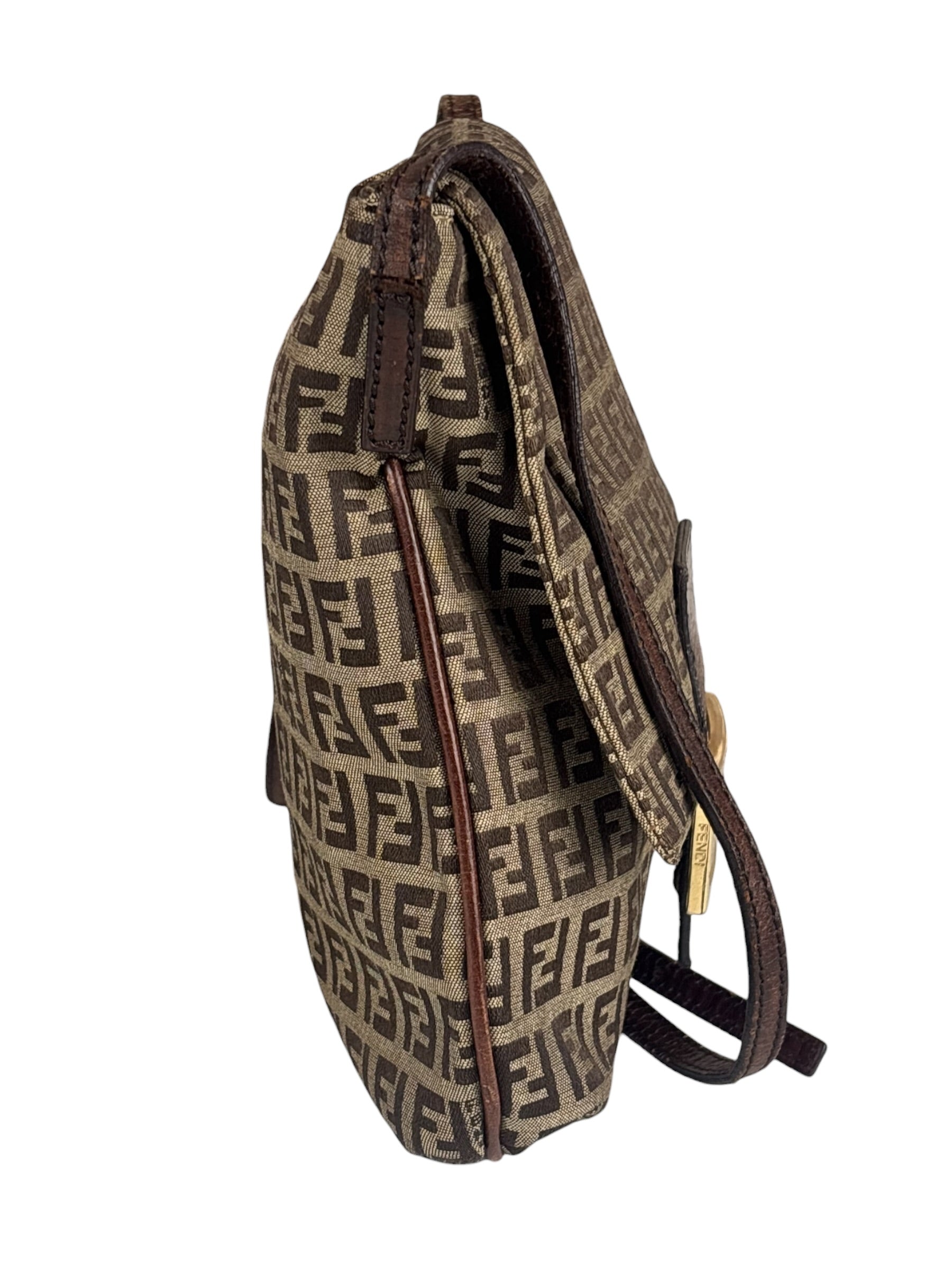 Fendi Canvas Monogram Zucchino Shoulder bag