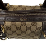 Gucci GG Canvas Top Handle Mini Boston Handbag