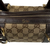 Gucci GG Canvas Top Handle Mini Boston Handbag