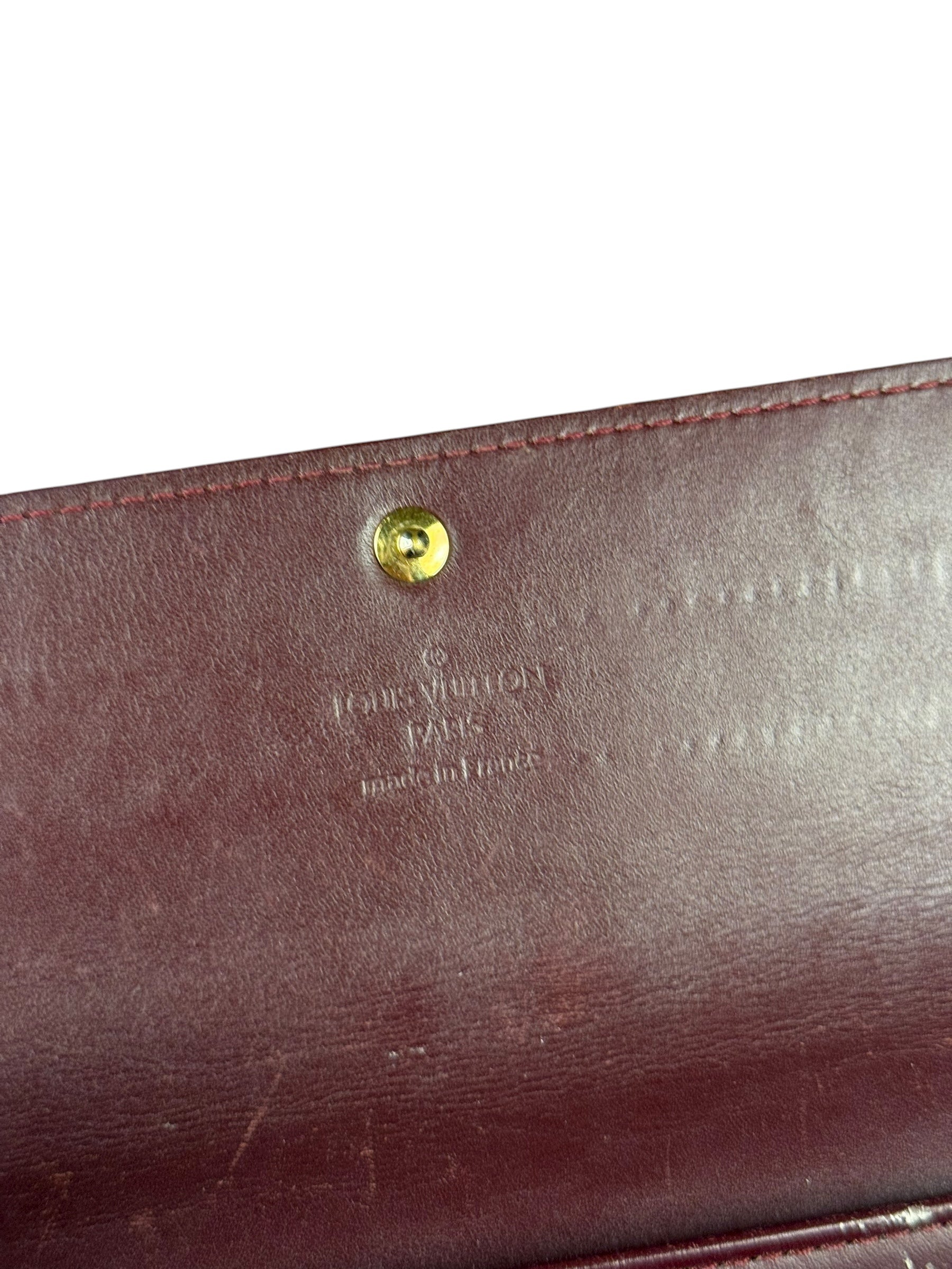 Louis Vuitton Monogram Vernis Long Wallet Amarante