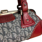 Christian Dior 2005 Doctor Bag Navy/Red Leather Trim