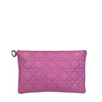 Christian Dior Fuchsia Leather  Flat Pouch