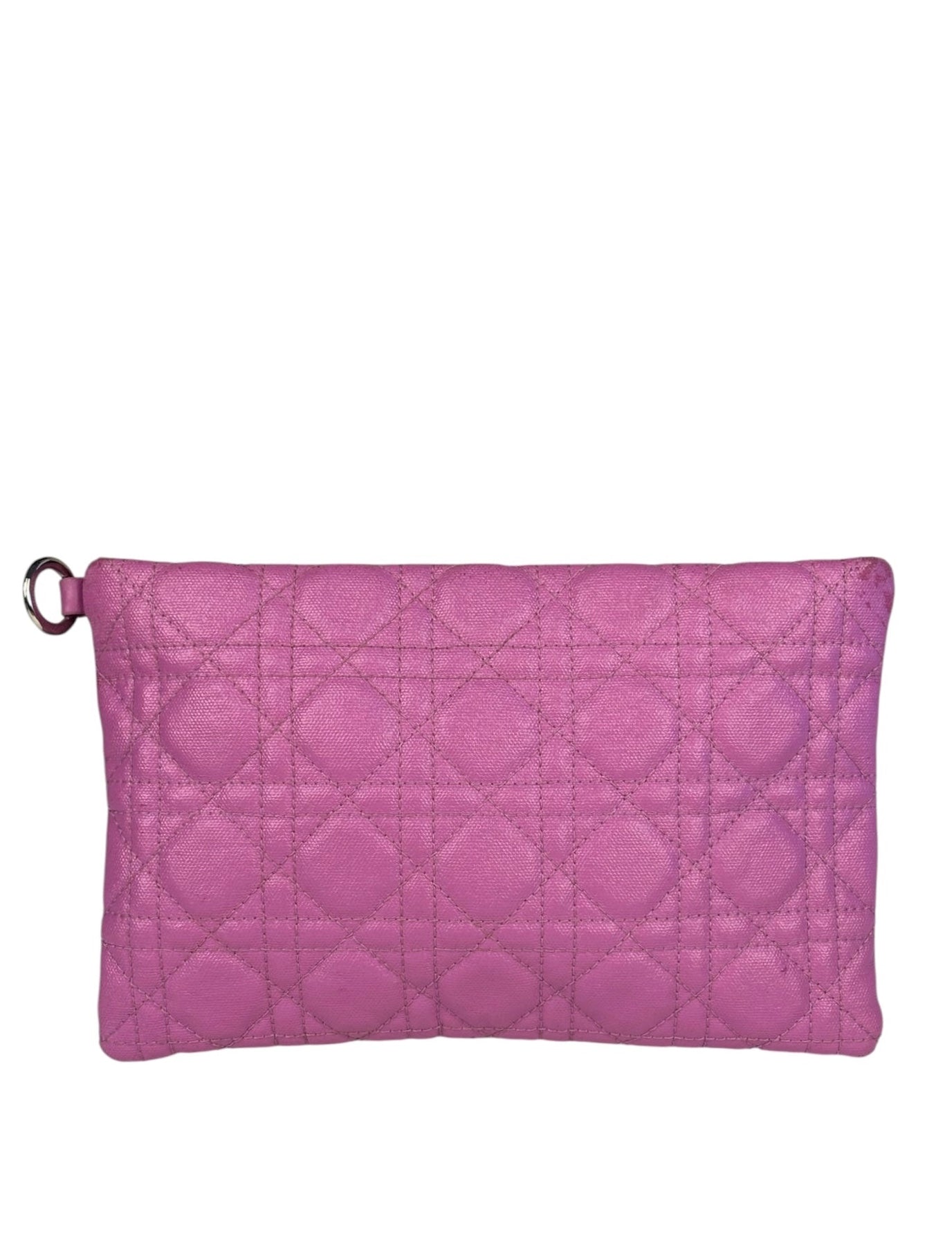 Christian Dior Fuchsia Leather  Flat Pouch
